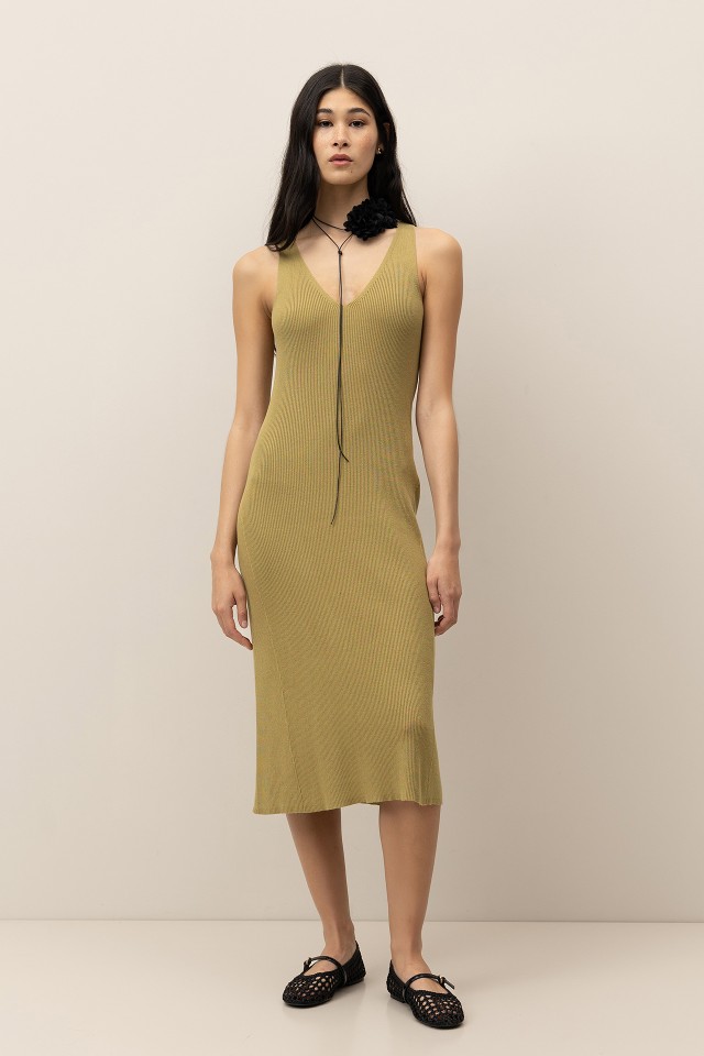 Vestido Midi Tricotado