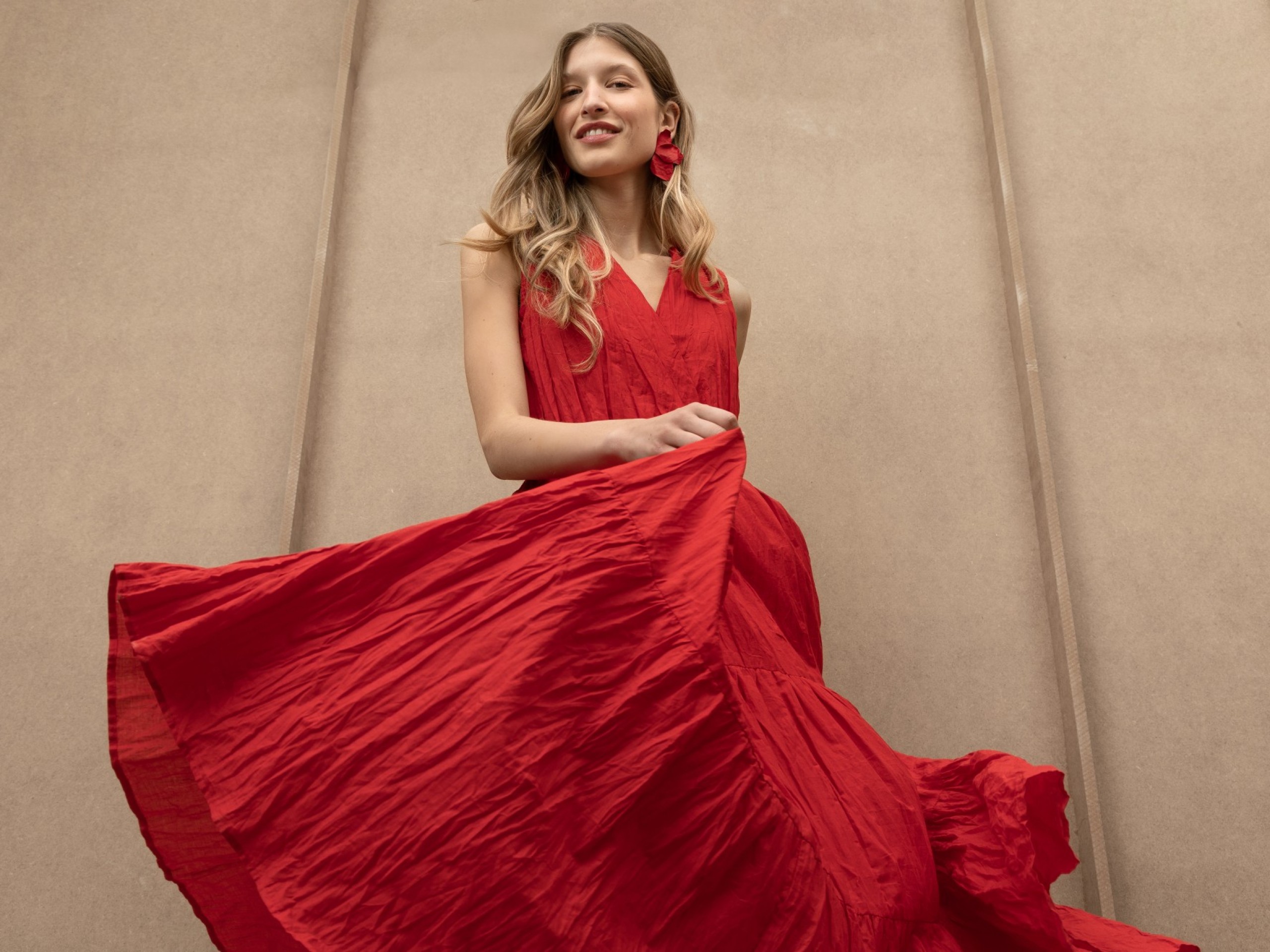 Vestido Maxi Wrinkled