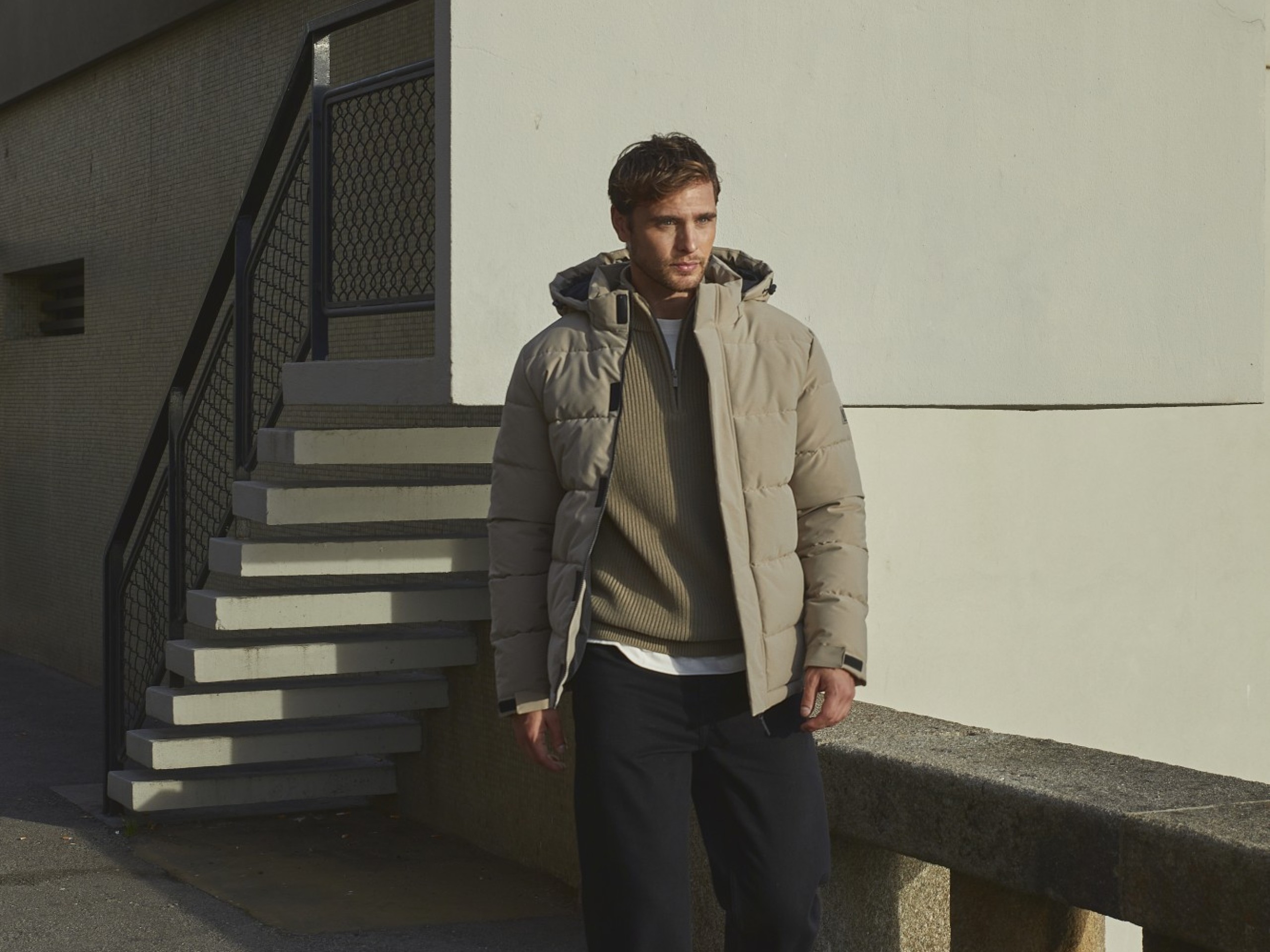 Quilted Jacket with Removable Hood