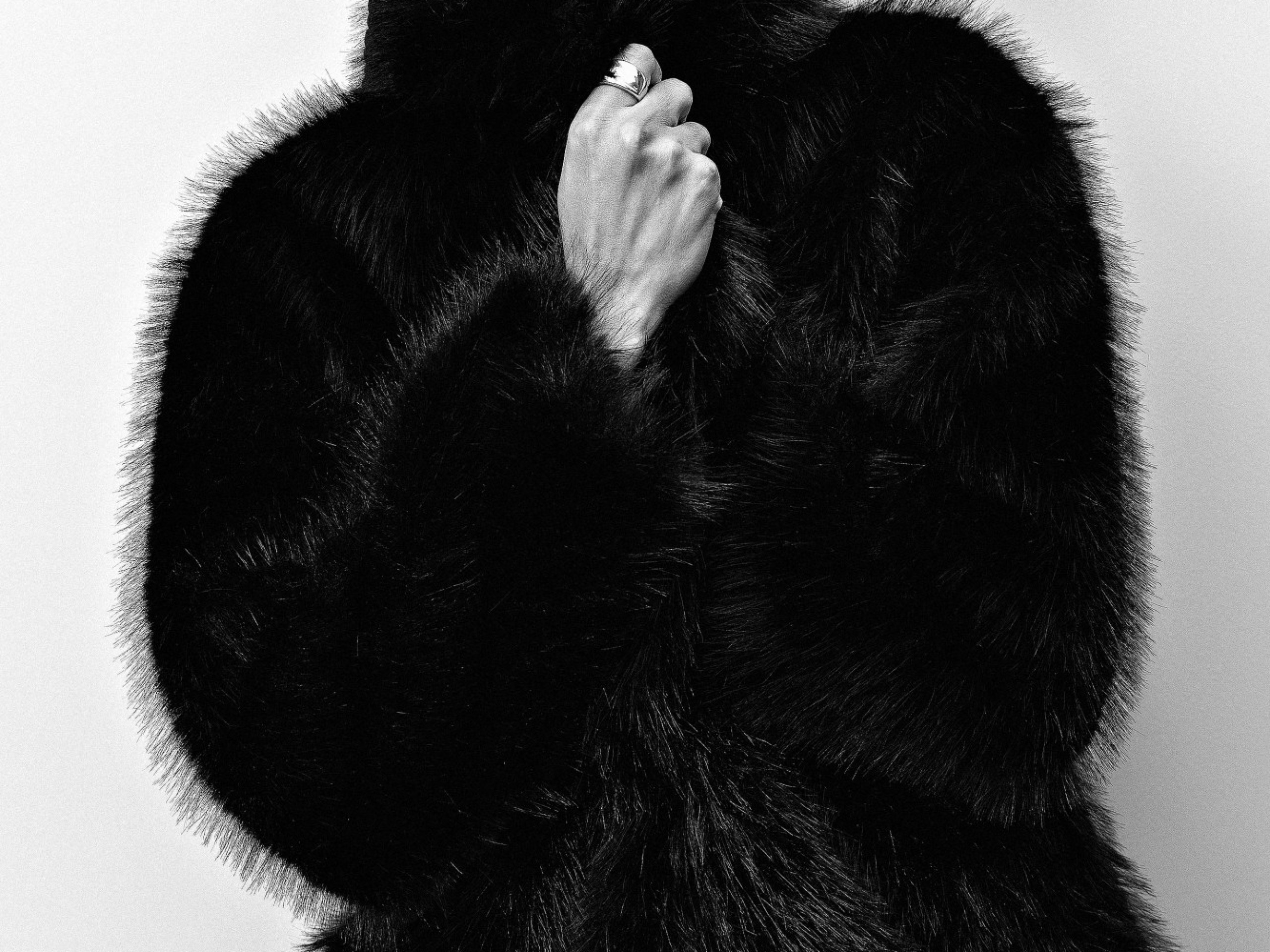 Black Faux Fur Jacket Black Faux Fur Jacket