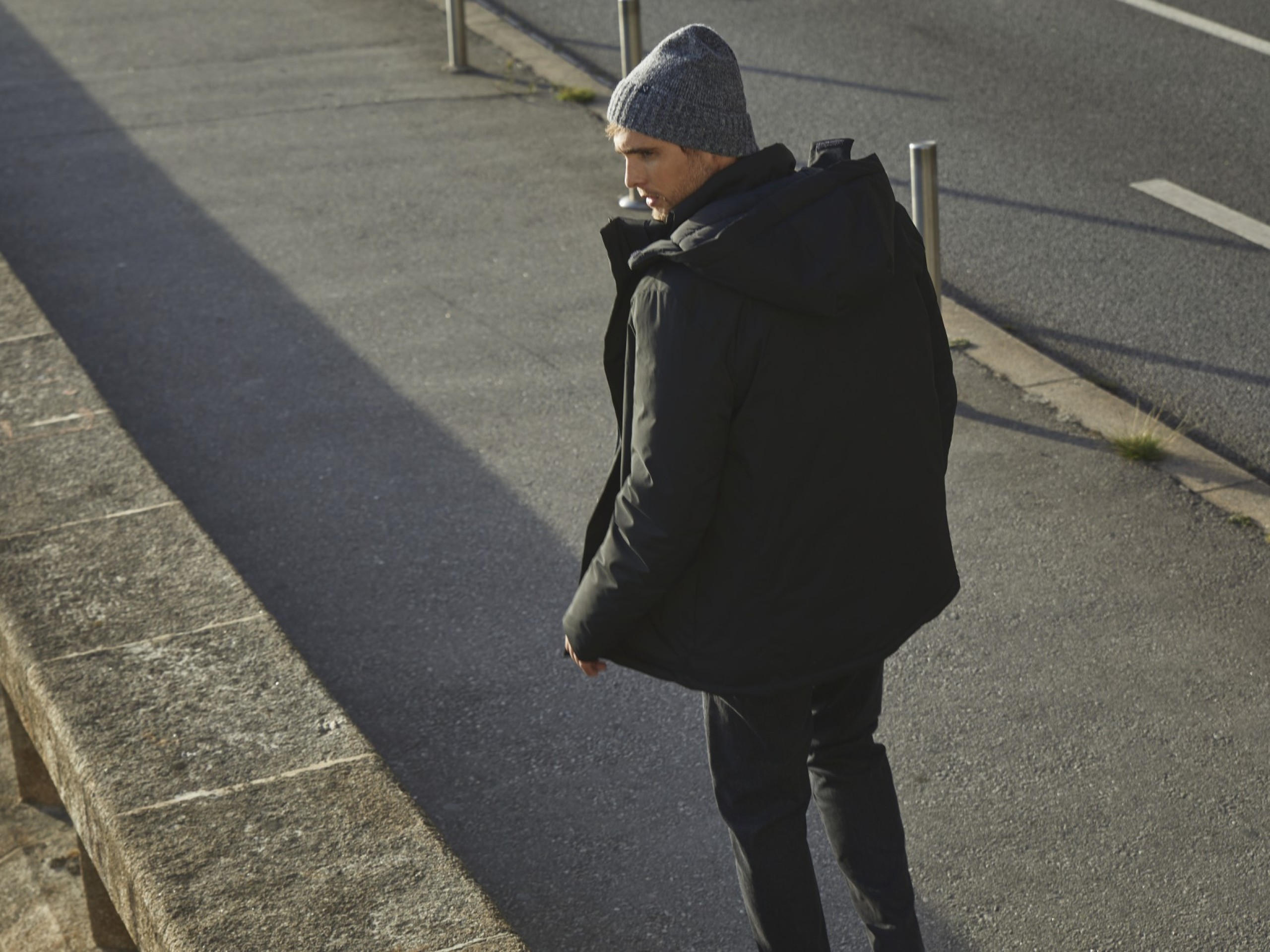 Casaco Preto Regular Masculino Casaco Preto Regular Masculino