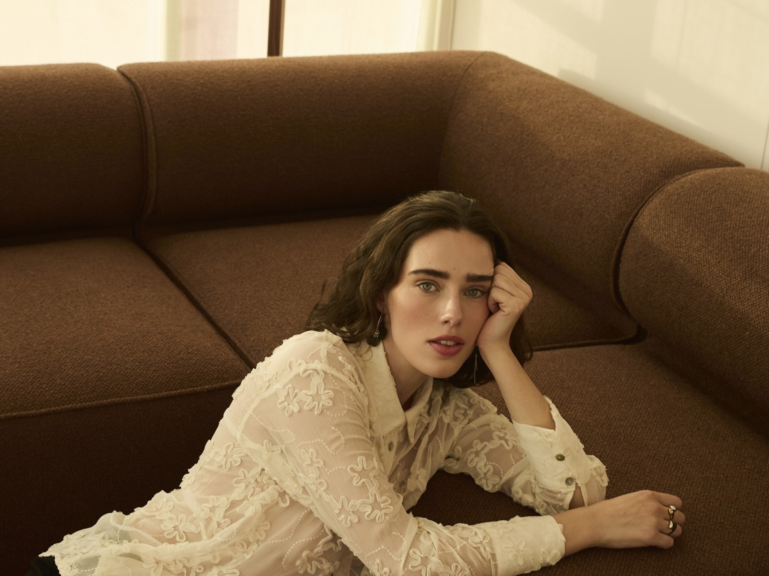 Sheer Floral Lace Shirt Sheer Floral Lace Shirt