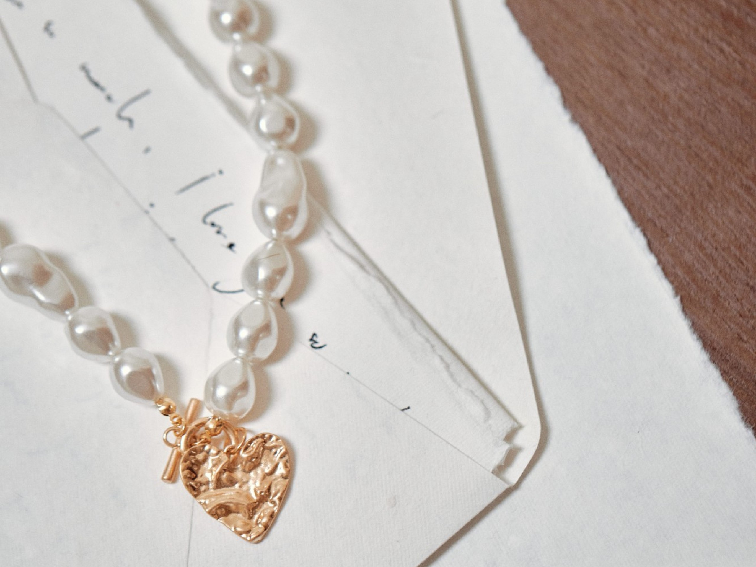 Pearl Heart Pendant Necklace