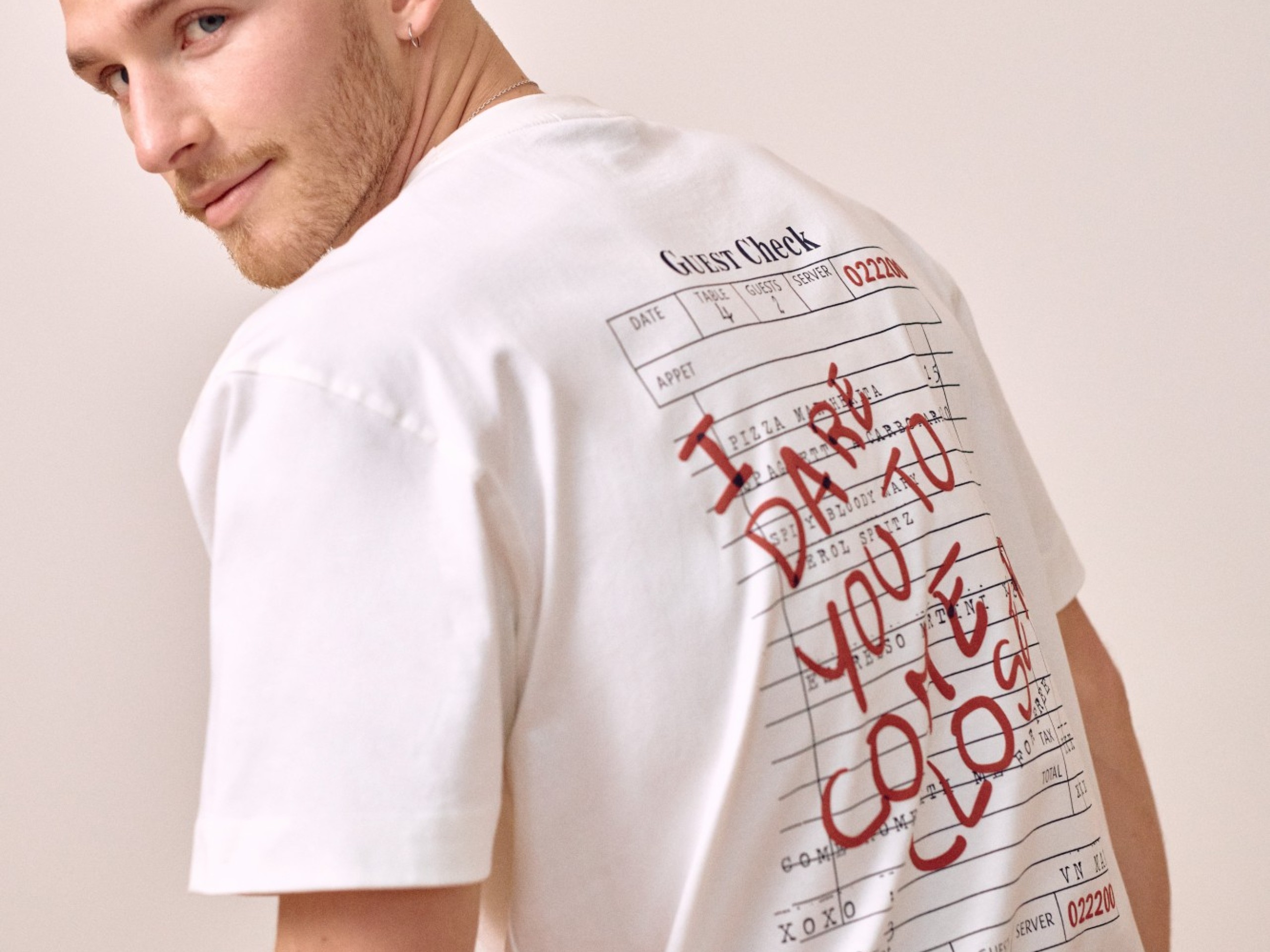 Beige Graphic Relaxed T-shirt